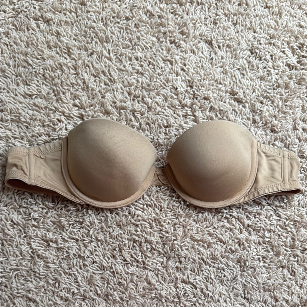 Beige Strapless Bra